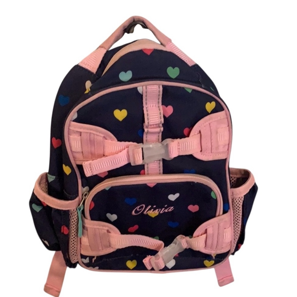 Mini Pottery Barn backpack with Olivia personalization